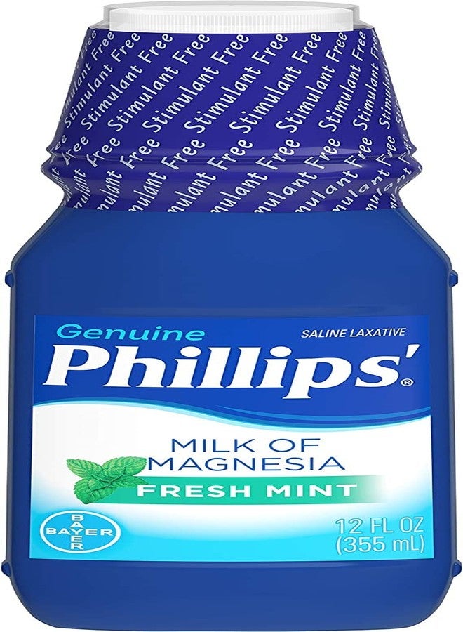 فيليبس حليب المغنيسيا من فيليبس بنكهة النعناع المنعش، 12 أونصة سائلة - عبوة من قطعتين - Image 1